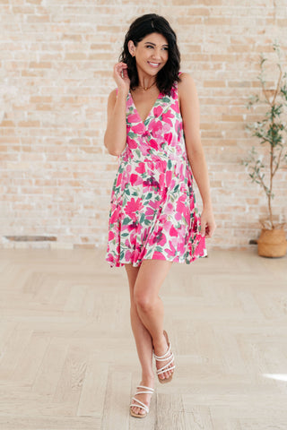 The Suns Been Quite Kind V-Neck Dress in Pink (ONLINE EXCLUSIVE)