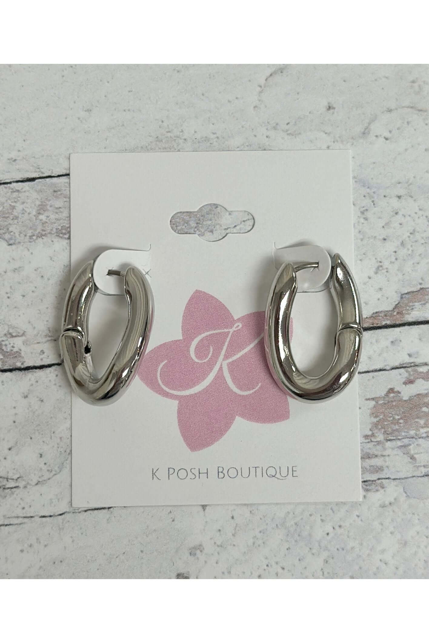 Twisted Hoop Earrings in Silver Jewelry Accessories