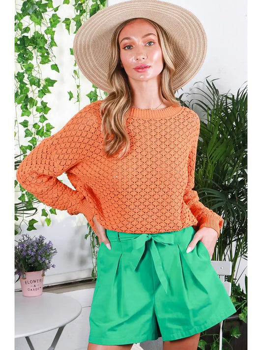 Orange Crochet Top