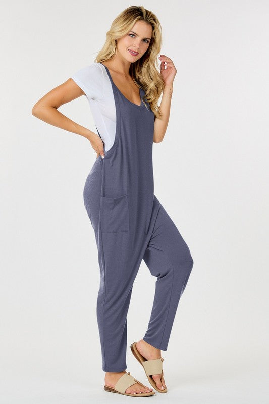 Sleeveless Jumpsuit in Charcoal