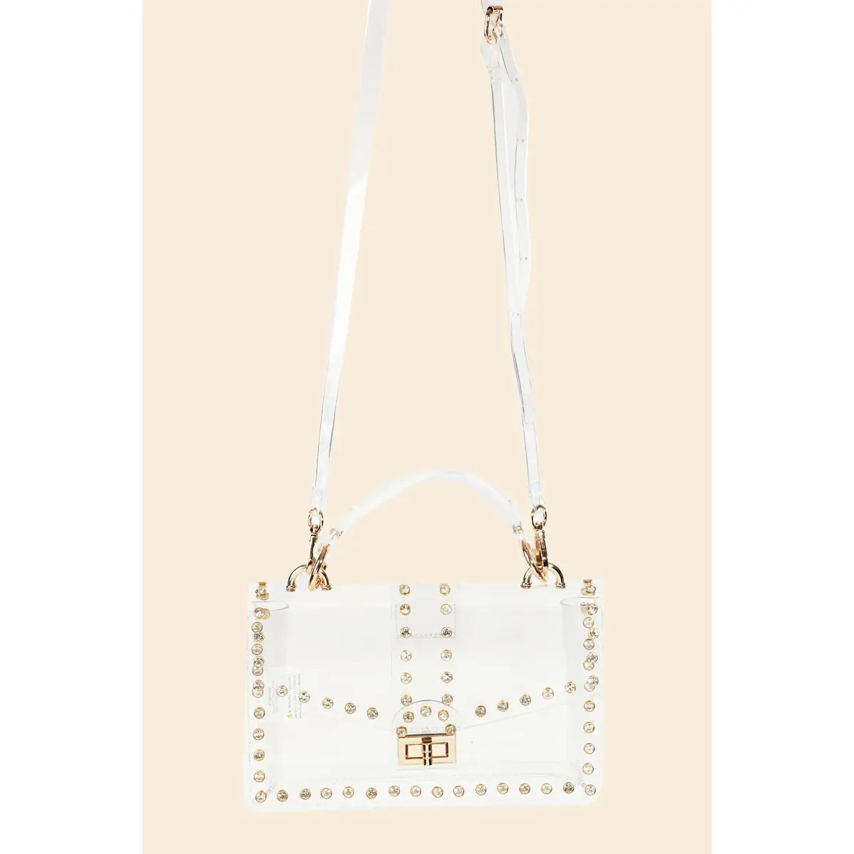 Clear Rhinestone Trim Bag