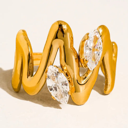 Gold ZigZag Ring