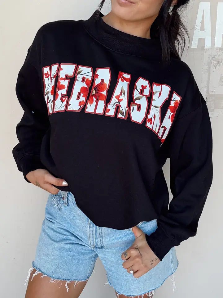 Mockneck Nebraska Sweatshirt
