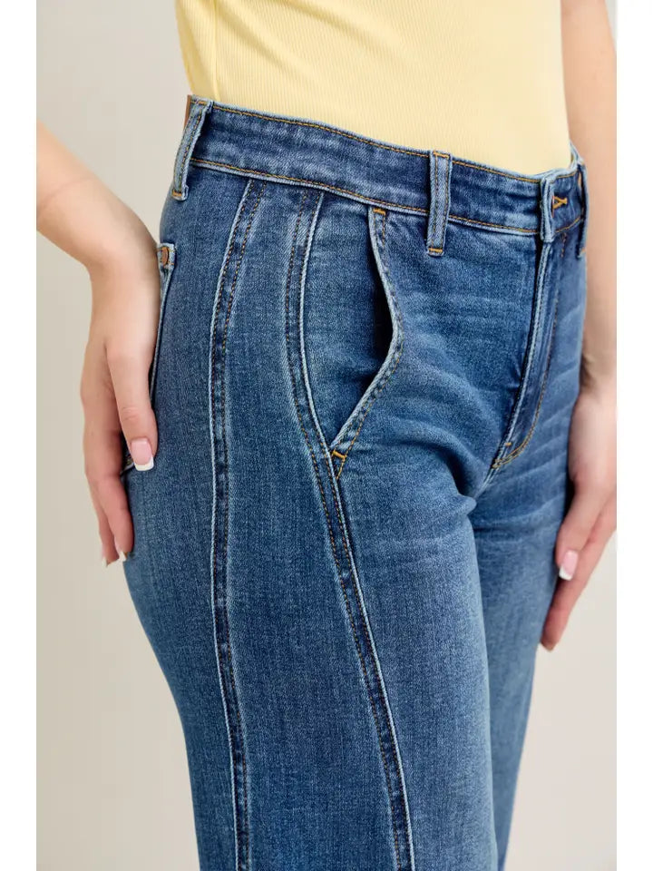 High Waisted Wide Leg Judy Blue Jean