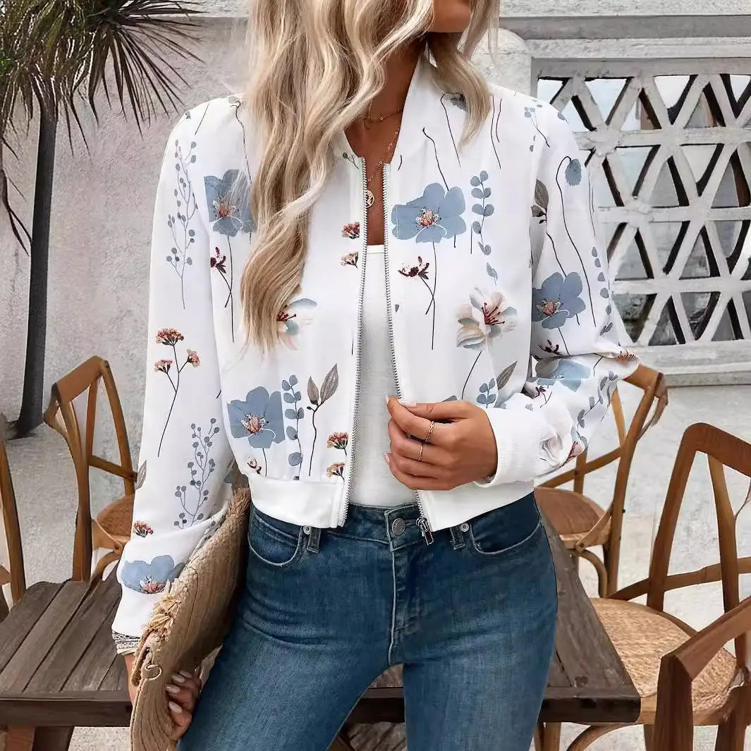 Floral Lightweight Bomber Jacket