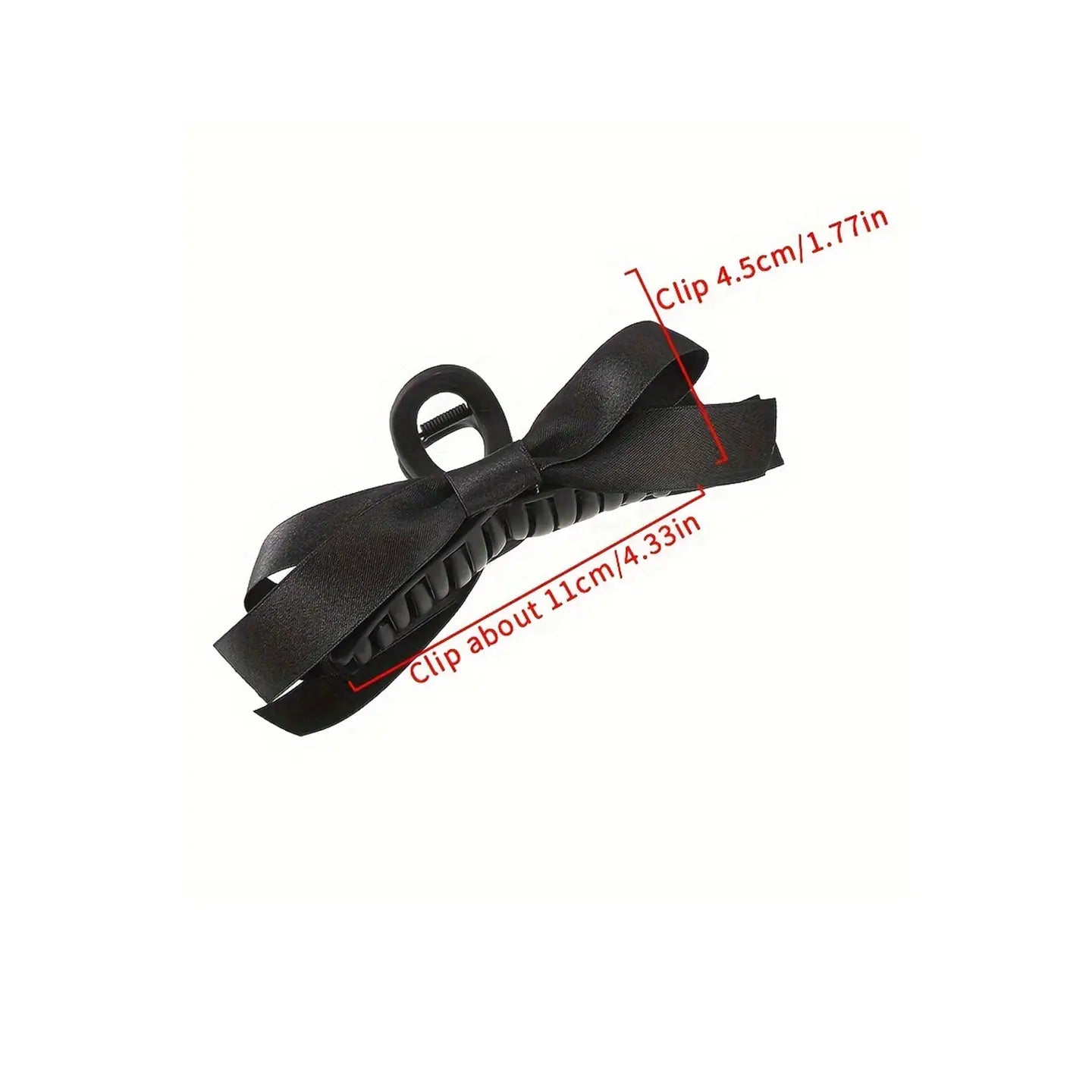 Black Bow Hair Clip
