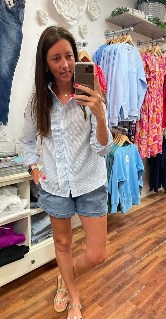 Nautical Nights Top in Blue (FINAL SALE ITEM)