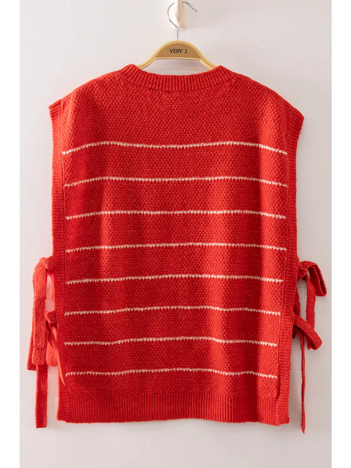Striped Side Tie Knit Vest