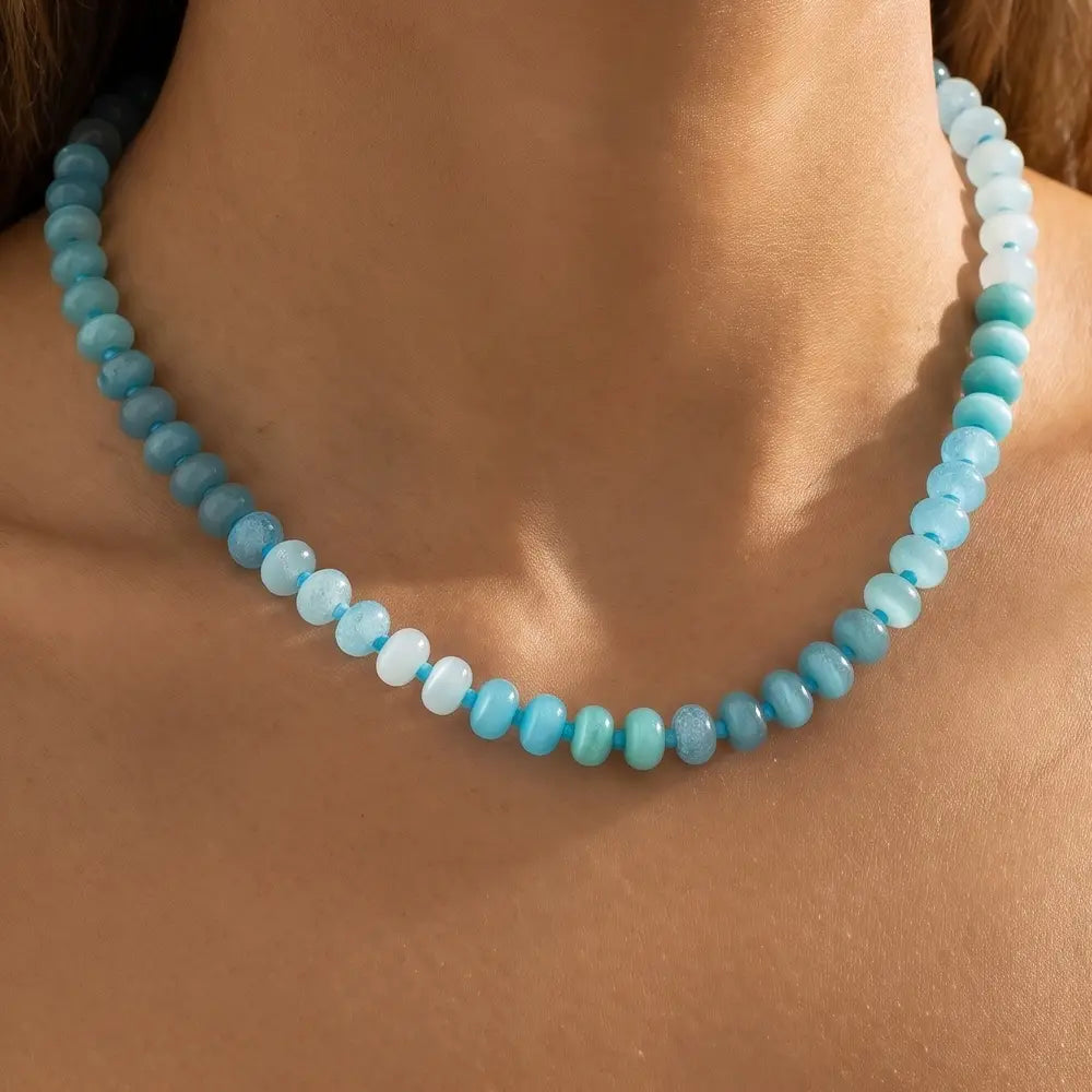 Blue Beaded Necklace