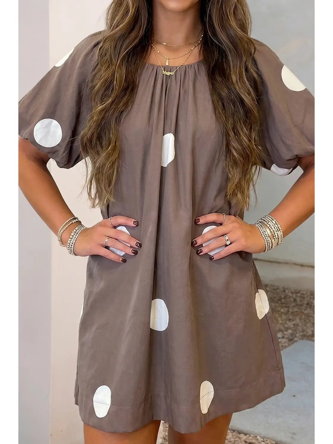 Polka Dot Knot Back Dress