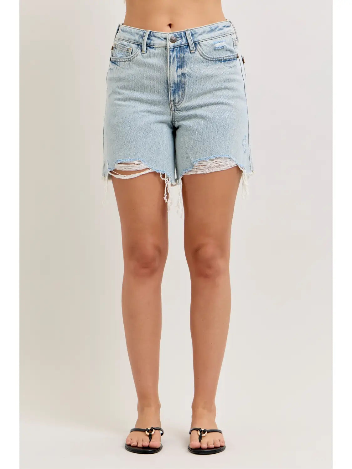 Judy Blue Dad Ripped Shorts