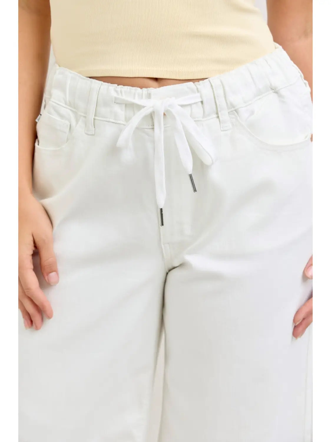 Judy Blue Palazzo White Jeans
