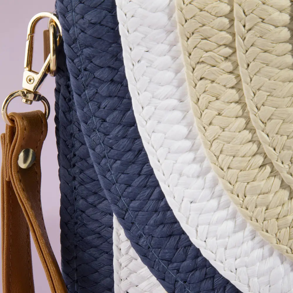 Blue Woven Clutch