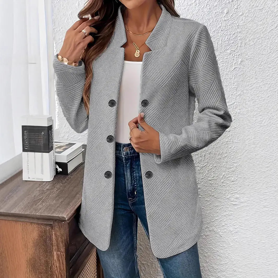 Grey Textured Blazer
