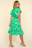 Summer Time Floral Dress in Kelly Green