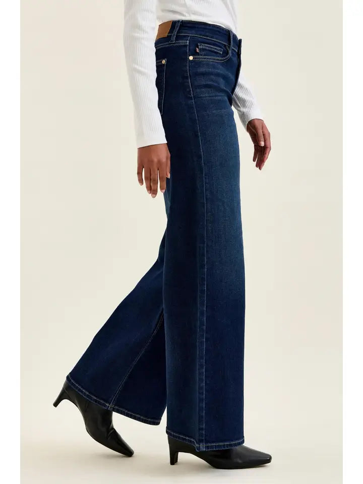 Judy Blue Dark Wide Leg Jeans
