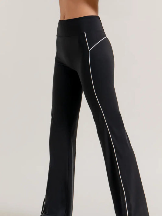 Black White Piping Leggings