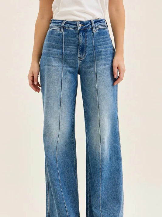 Judy Blue High-Waisted Liza Wide Leg Palazzo Jeans