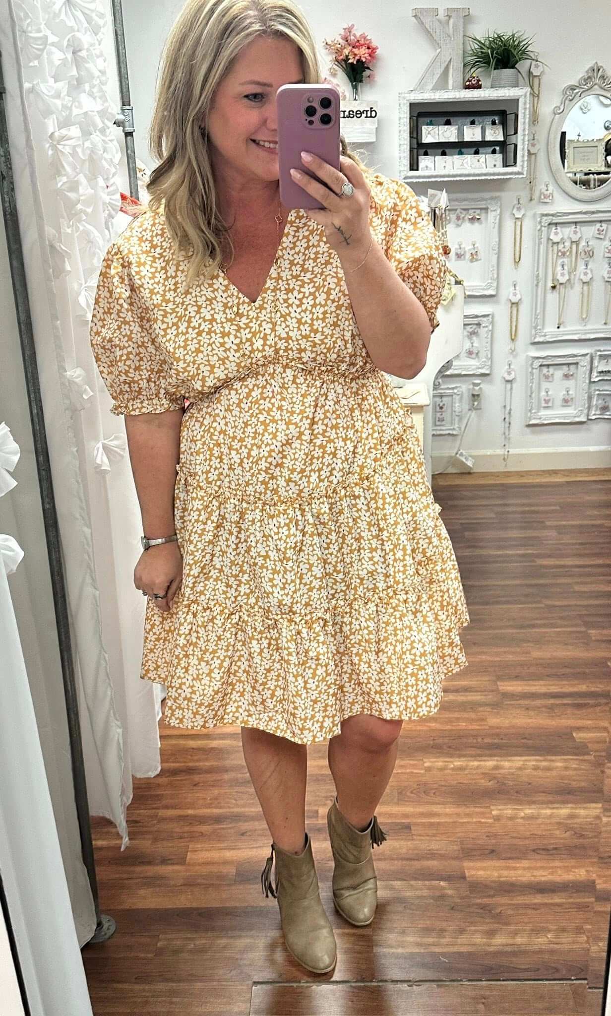 Flirty Floral Tiered Dress (FINAL SALE ITEM)