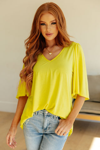 Cali Blouse in Neon Yellow (ONLINE EXCLUSIVE)