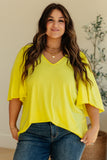Cali Blouse in Neon Yellow (ONLINE EXCLUSIVE)