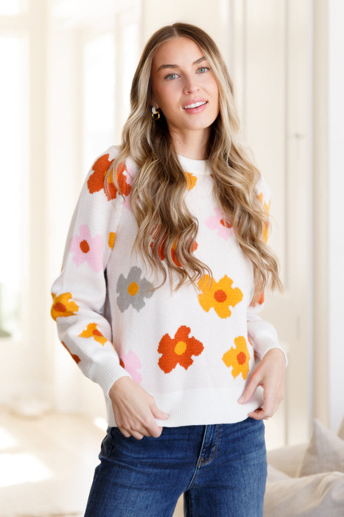 Falling Flowers Floral Sweater (ONLINE EXCLUSIVE)