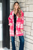 Passion in Plaid Coat in Pink (ONLINE EXCLUSIVE)
