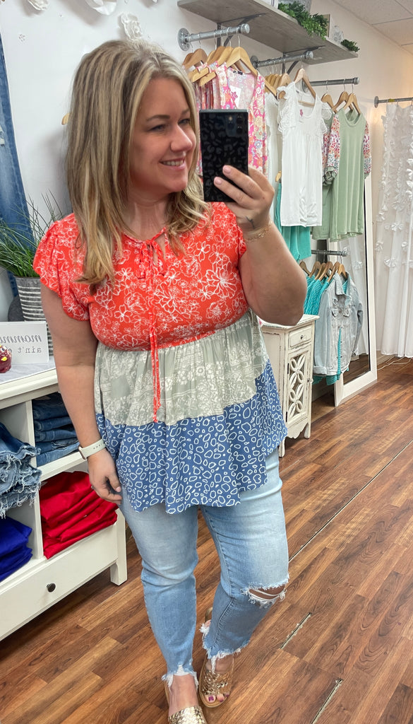 Summer Ready Baby Doll Top (FINAL SALE ITEM)